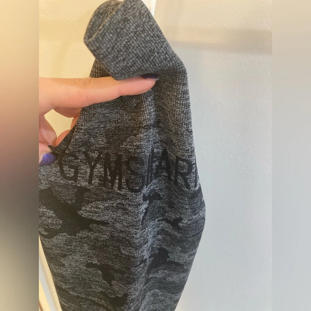 Gymshark Adapt Camo Seamless Leggings Scrunch Butt Black Size Medium